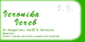 veronika vereb business card